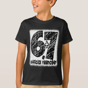 6+7 turning 13 year old teenager boys funny 13th T-Shirt