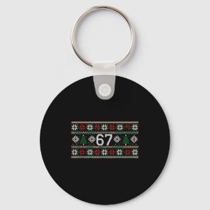 6 7 Ugly Christmas Trendy Meme Tween 67 Six Seven Key Ring