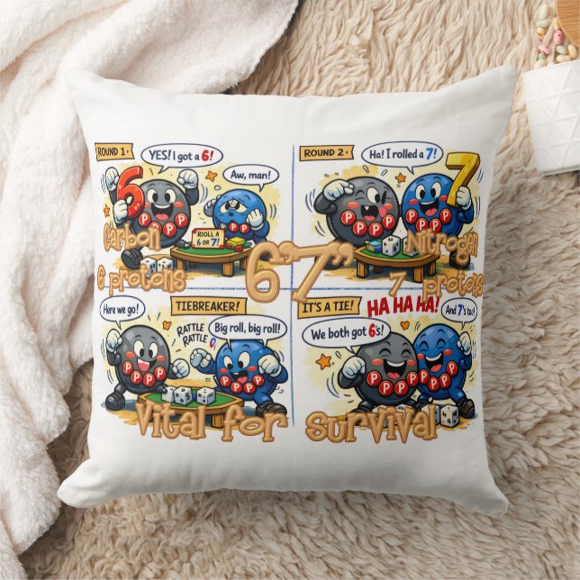6’7” Vital for Survival Chemistry Elements   Cushion (Blanket)