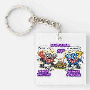6’7” Vital for Survival Chemistry Elements   Key Ring