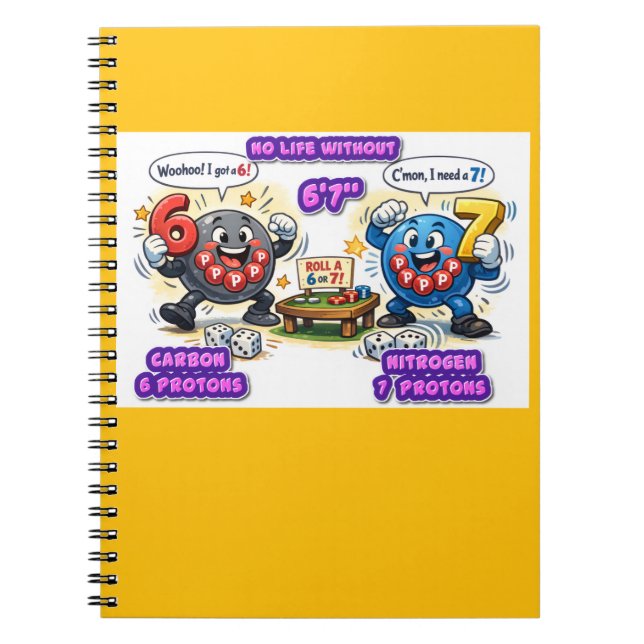 6’7” Vital for Survival Chemistry Elements   Notebook (Front)