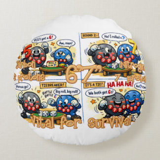 6’7” Vital for Survival Chemistry Elements   Round Cushion
