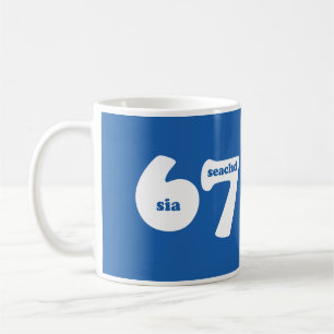 6 7 with Gaelic number 6 sia and 7 seachd Coffee Mug