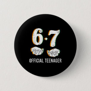 6+7 Year Old Boys Girls Teenager 13th Birthday Fun 6 Cm Round Badge