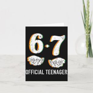 6+7 Year Old Boys Girls Teenager 13th Birthday Fun Card