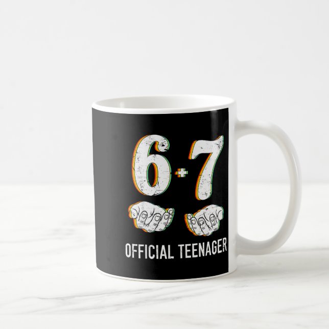 6+7 Year Old Boys Girls Teenager 13th Birthday Fun Coffee Mug (Right)