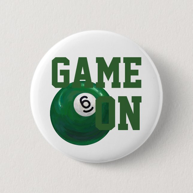6 Ball Cm Round Badge (Front)