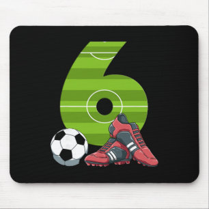 6 Birthday Soccer First Birthday Footll Kids  Mouse Mat
