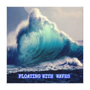 6.Blue ocean waves,ocean lovers gifts,vintage love Canvas Print