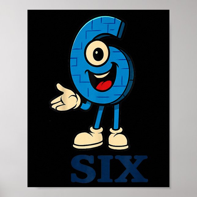 6 Brainrot 67 Six Seven 6 7 Meme Custome  Poster (Front)