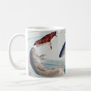 6 Carps Swimming by Yoshitoshi Coffee Mug