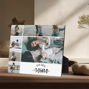 6 Custom Photo Collage Best Mum Ever  Plaque