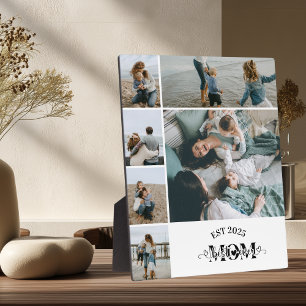 6 Custom Photo Collage Best Mum Ever Plaque