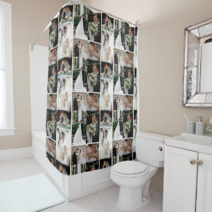 6 Custom Photo Collage Favourite Moments Shower Curtain