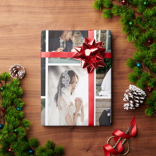 6 Custom Photo Collage Favourite Moments Wrapping Paper (Holiday Gift)