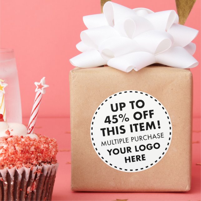 6 Custom Round Stickers 45% OFF Bulk Buy Discount (Party)