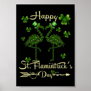 6 Cute Patrick Gift Happy St Flamintrick's Day Poster