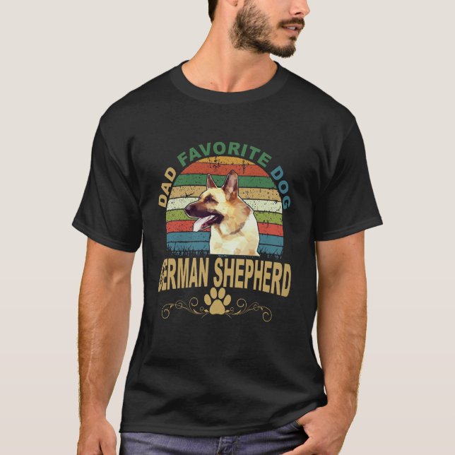 6 Dad Favourite Dog German Shepherd T-Shirt (Front)