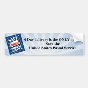 6 day delivery bumper sticker