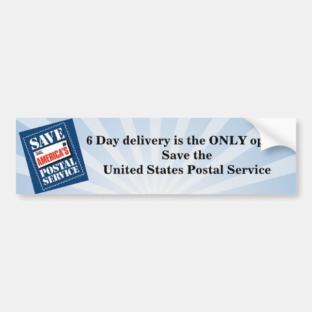 6 day delivery bumper sticker (Front)