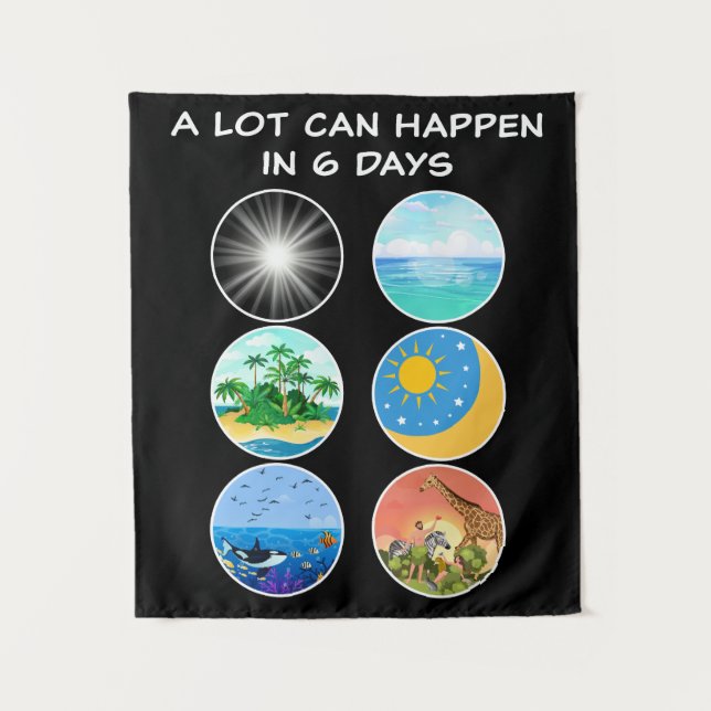 6 Days of Creation – Genesis 1-2 School Teacher  Tapestry (Front)