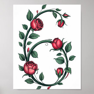 6 Floral 67 Rose Valentines Day Funny Love Matchin Poster
