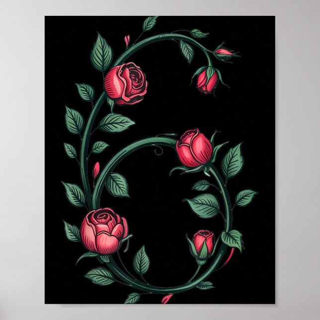 6 Floral 67 Rose Valentines Day Funny Love Matchin Poster (Front)