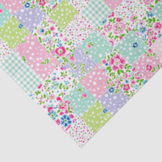 6 Floral Calico Tissue Papers Paper