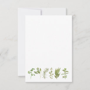 6 FRESH HERBS 3.5x5 Blank Flat Card