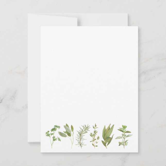 6 FRESH HERBS 4.25x5.5 Blank Flat Card (Front)