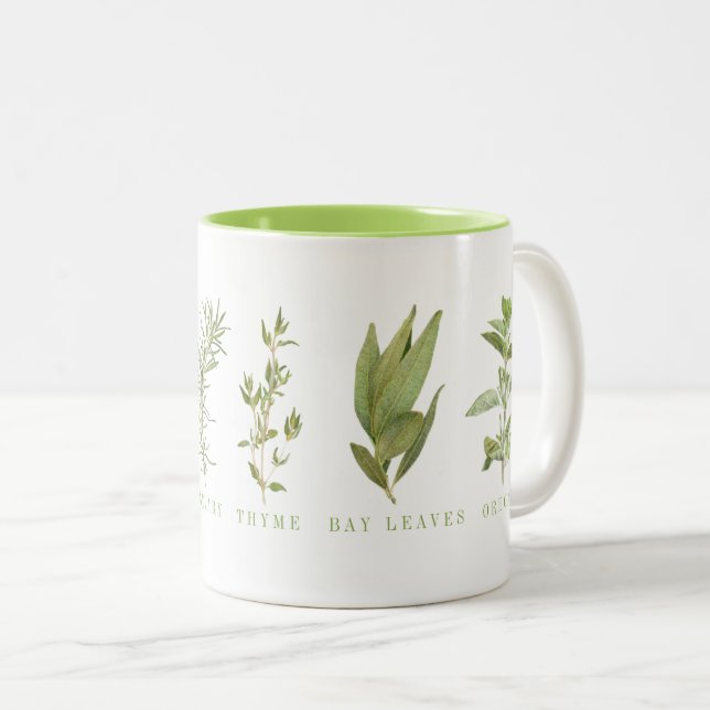6 FRESH HERBS Lime Two-Tone Mug (Front Right)