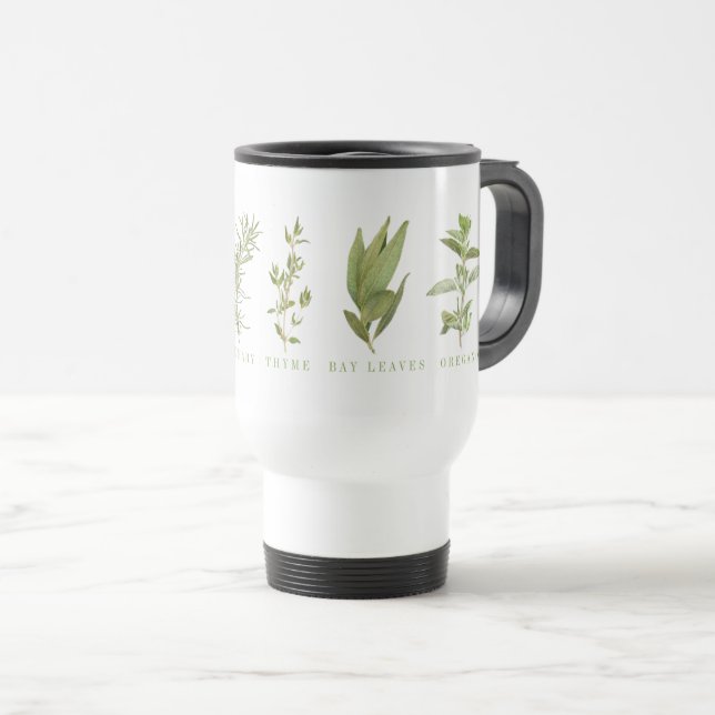 6 FRESH HERBS Travel Mug (Front Right)