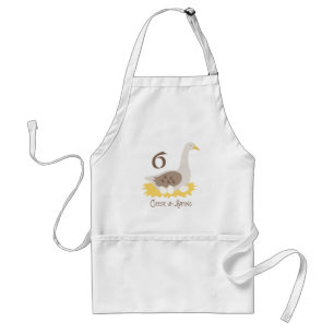 6 Geese A-Laying Standard Apron