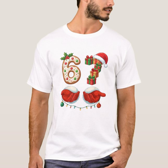 “6 Gifts & Santa Hands” Cookie for brothers  T-Shirt (Front)