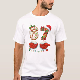 “6 Gifts & Santa Hands” Cookie T-Shirt