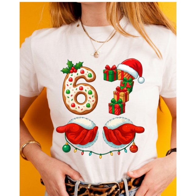 “6 Gifts & Santa Hands” Cookie T-Shirt (Creator Uploaded)