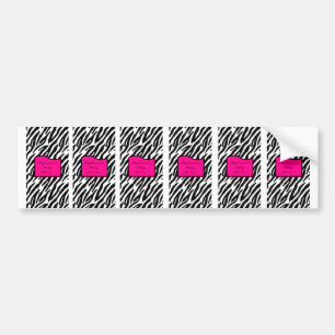 6 Hershey's Miniature Label Hot Pink Zebra Print