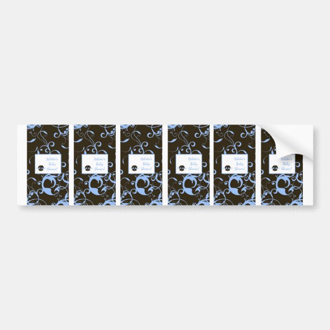 6 Hershey's Miniature Labels Boy Blue Punk Skull (Front)