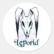 (6 Large Stickers) Leporid bunny logo