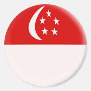 6 large stickers Singapore Singaporean flag