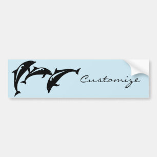 6 Leaping Porpoises Thunder_Cove Bumper Sticker
