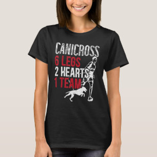 6 Legs 2 Hearts 1 Team Canicross Running Dog T-Shirt