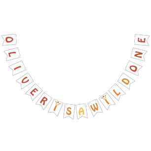 6 Letters Name Is A Wild One Safari Jungle Giraffe Bunting