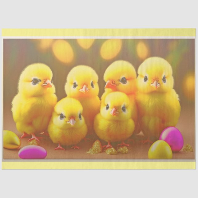 6 Little Easter Chicks Collection Tissue Paper (Front)