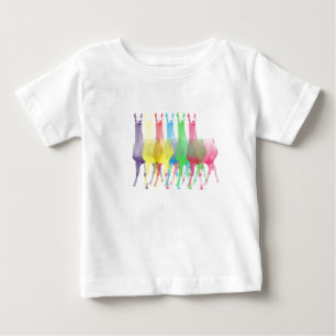 6 llamas 6 colours baby shirt