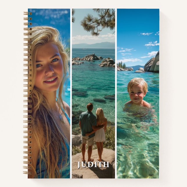 6 Long Vertical Strip Boho Photo Notebook (Front)