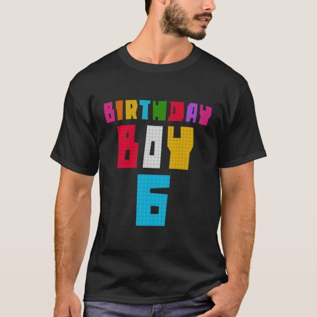 6 Master Builder Block Building T-Shirt (Front)