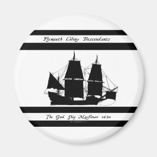 6 mayflower descendants magnet
