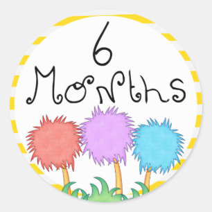 6 Months Inspired Milestone Classic Round Sticker