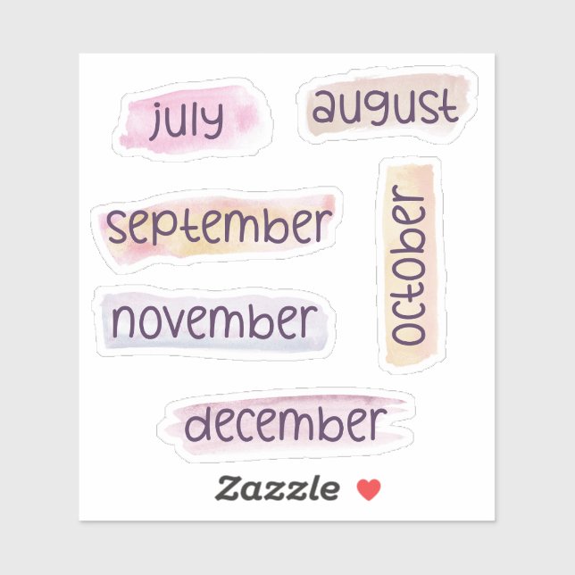 6 Months of the Year -July to Dec- Headers (Sheet)